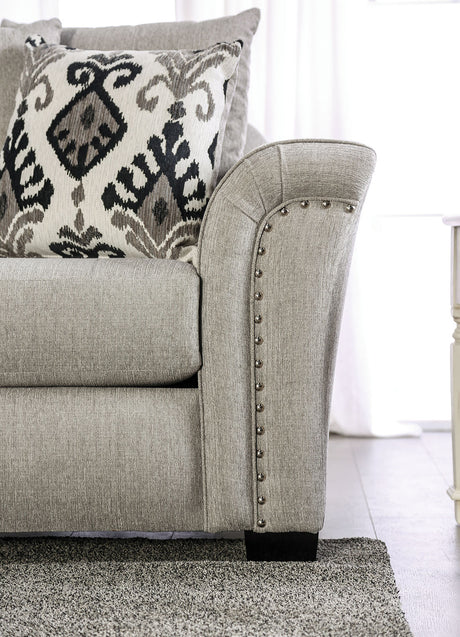 Belsize Light Taupe/Black Loveseat - Ornate Home