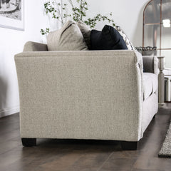 Belsize Light Taupe/Black Loveseat - Ornate Home