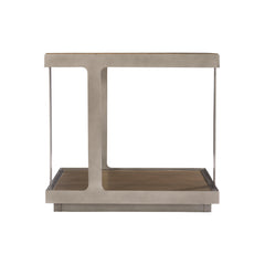 Belvedere Antiqued Pewter/Portobello Side Table - Ornate Home