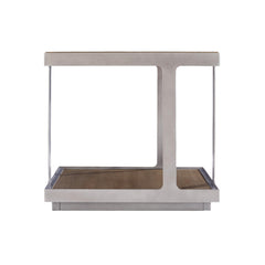 Belvedere Antiqued Pewter/Portobello Side Table - Ornate Home