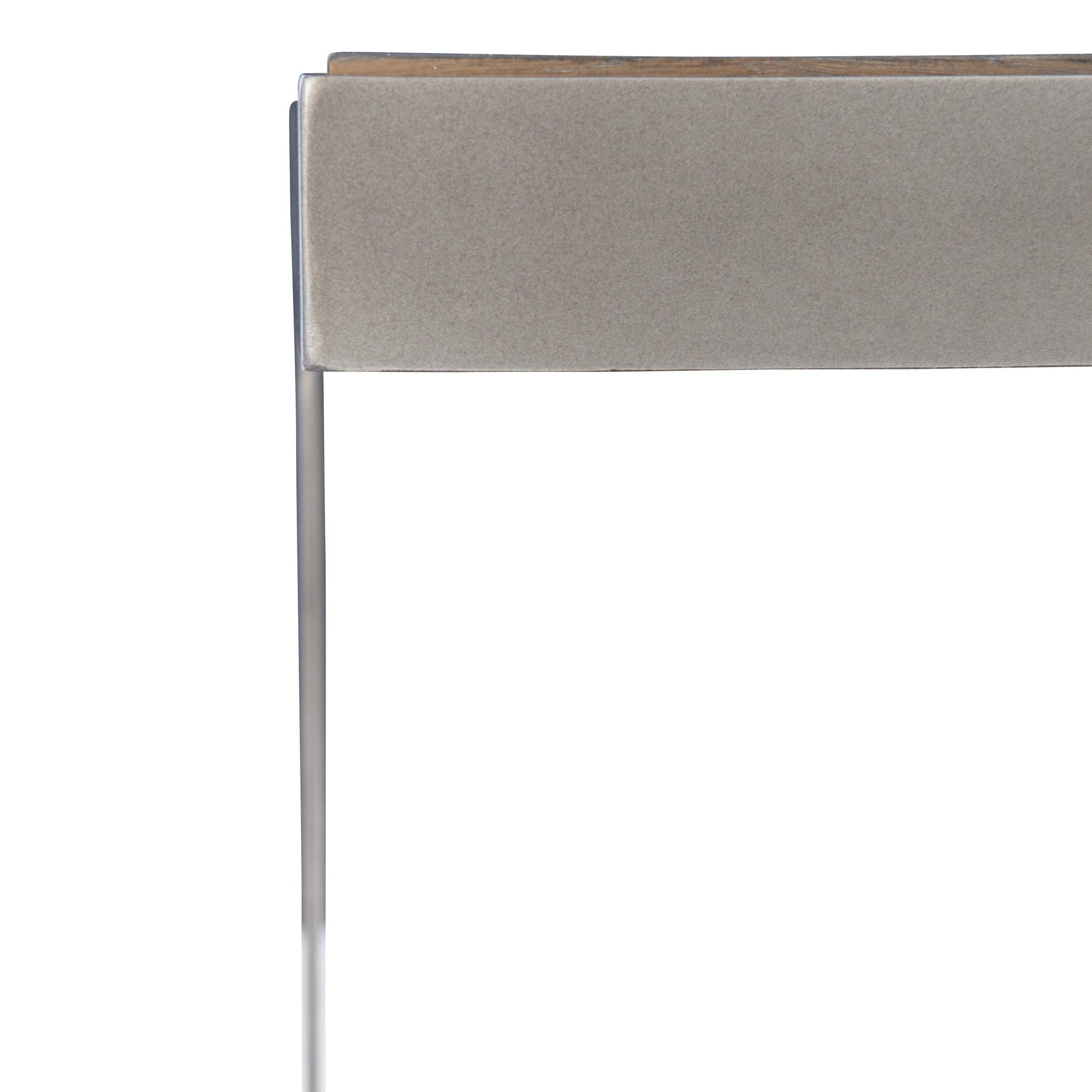 Belvedere Antiqued Pewter/Portobello Side Table - Ornate Home