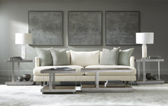 Belvedere Antiqued Pewter/Portobello Side Table - Ornate Home