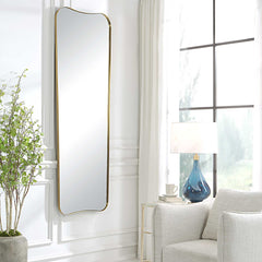 Belvoir Antique Brass Large Mirror - Ornate Home