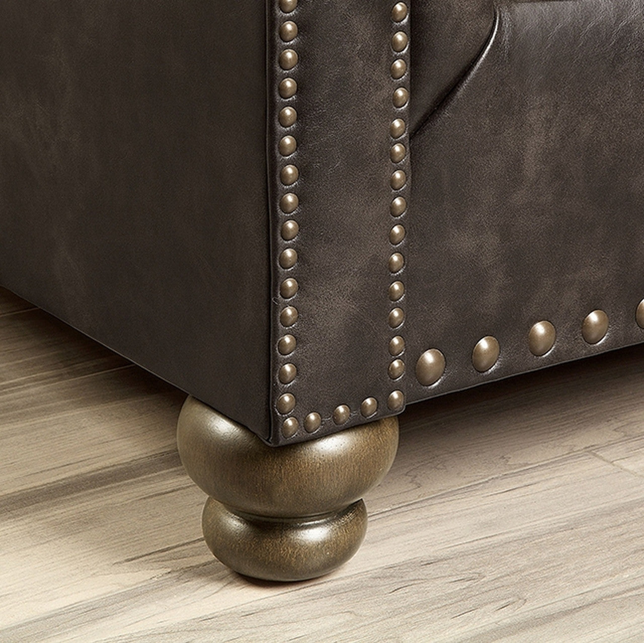 Bemus Dark Brown Loveseat - Ornate Home