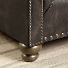 Bemus Dark Brown Loveseat - Ornate Home