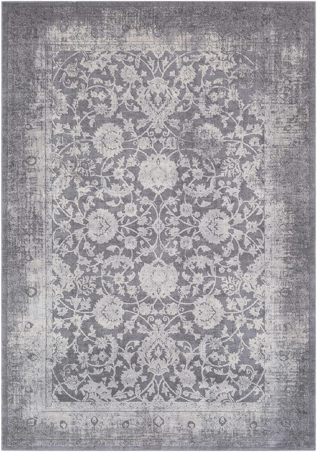 Benavides Gray Updated Traditional Tibetan Rug - Ornate Home