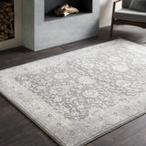 Benavides Gray Updated Traditional Tibetan Rug - Ornate Home