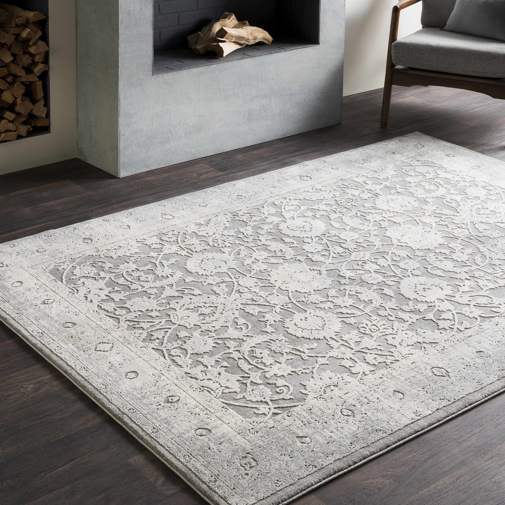 Benavides Gray Updated Traditional Tibetan Rug - Ornate Home