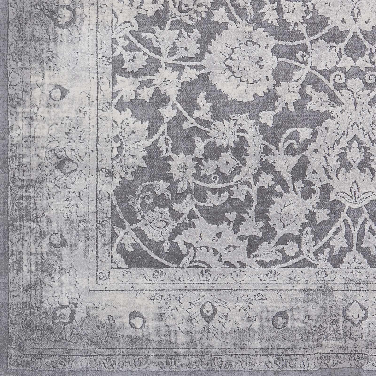 Benavides Gray Updated Traditional Tibetan Rug - Ornate Home