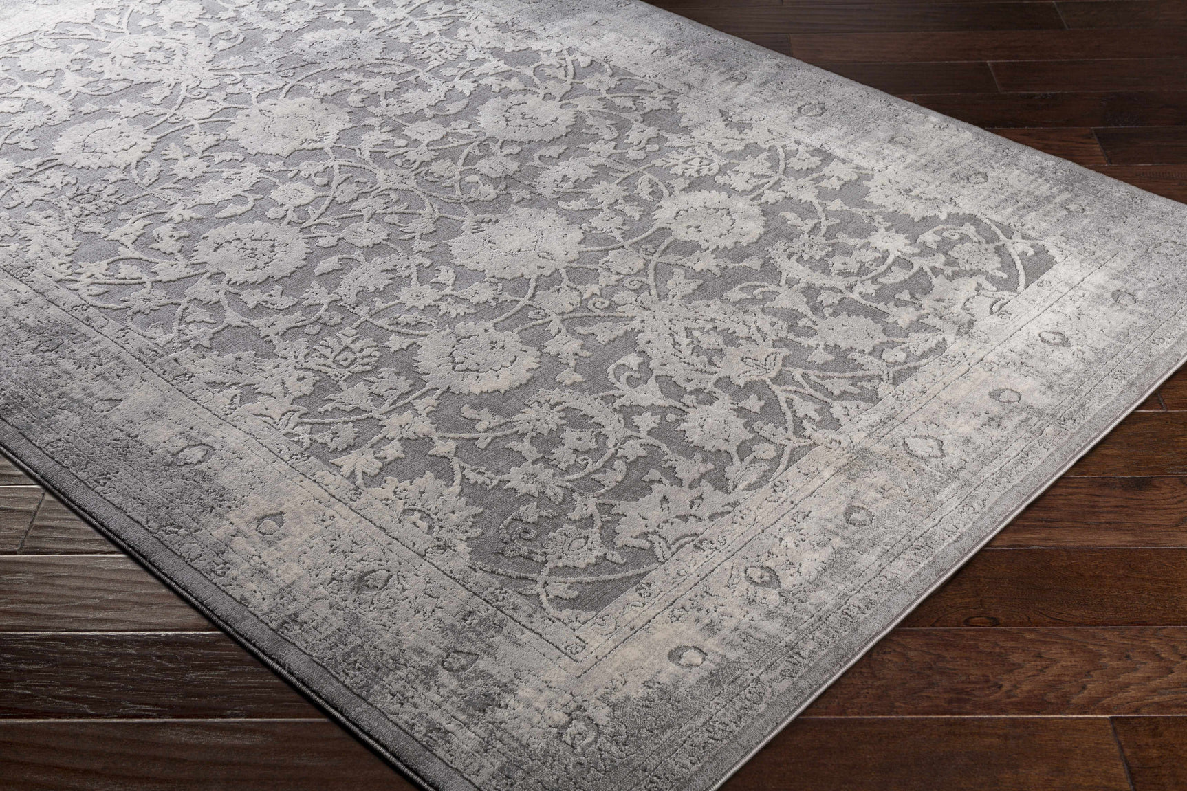 Benavides Gray Updated Traditional Tibetan Rug - Ornate Home