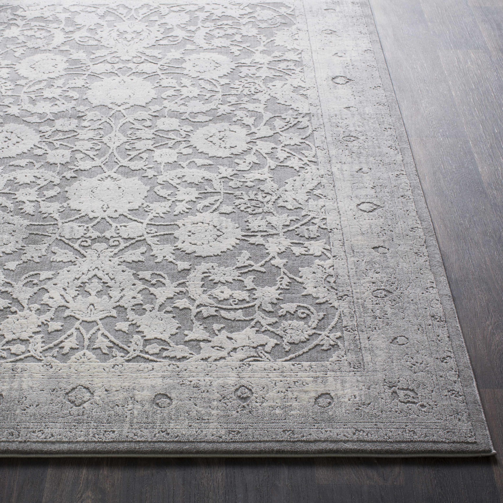 Benavides Gray Updated Traditional Tibetan Rug - Ornate Home