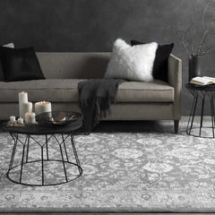 Benavides Gray Updated Traditional Tibetan Rug - Ornate Home
