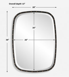 Benedo Black Industrial Mirror - Ornate Home