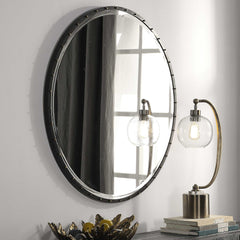 Benedo Black Round Mirror - Ornate Home