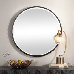 Benedo Black Round Mirror - Ornate Home