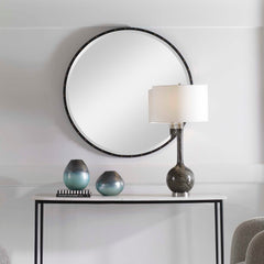 Benedo Black Round Mirror - Ornate Home