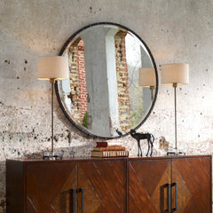 Benedo Black Round Mirror - Ornate Home