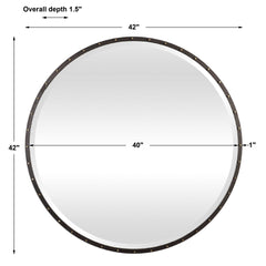 Benedo Black Round Mirror - Ornate Home