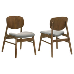 Benford Dark Brown Dining Side Chair Upholstered Seat (Set Of 2) - Ornate Home