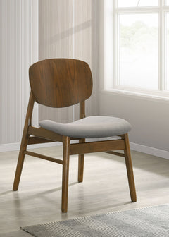 Benford Dark Brown Dining Side Chair Upholstered Seat (Set Of 2) - Ornate Home