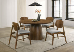 Benford Dark Brown Dining Side Chair Upholstered Seat (Set Of 2) - Ornate Home