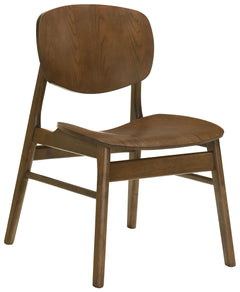 Benford Dark Brown Dining Side Chair Wood Seat (Set of 2) - Ornate Home