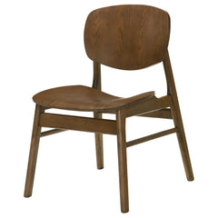 Benford Dark Brown Dining Side Chair Wood Seat (Set of 2) - Ornate Home