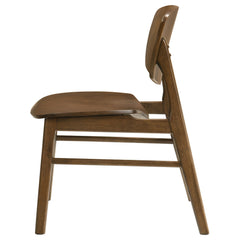 Benford Dark Brown Dining Side Chair Wood Seat (Set of 2) - Ornate Home