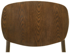 Benford Dark Brown Dining Side Chair Wood Seat (Set of 2) - Ornate Home
