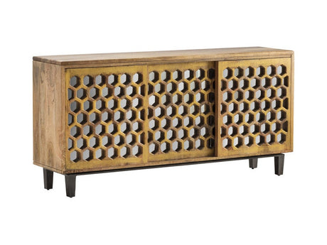 Bengal Manor Brown/Silver Honeycomb Sideboard - Ornate Home