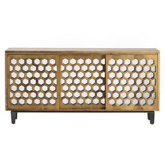 Bengal Manor Brown/Silver Honeycomb Sideboard - Ornate Home