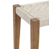 Bengal Manor Cream/Brown Jute Bench - Ornate Home