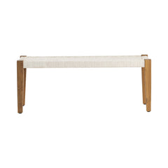 Bengal Manor Cream/Brown Jute Bench - Ornate Home