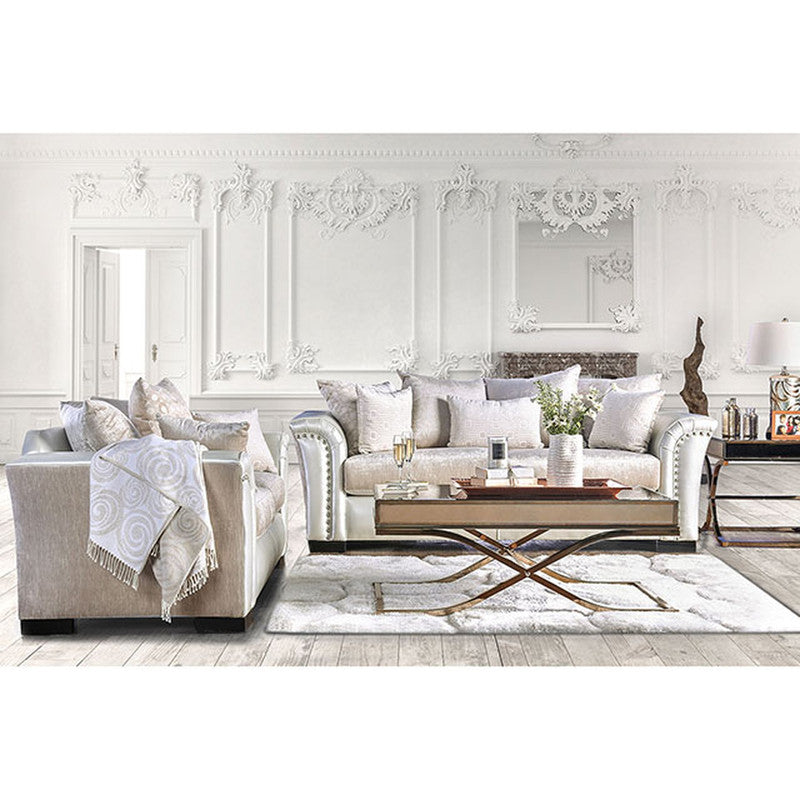Benigno Pearl Loveseat - Ornate Home