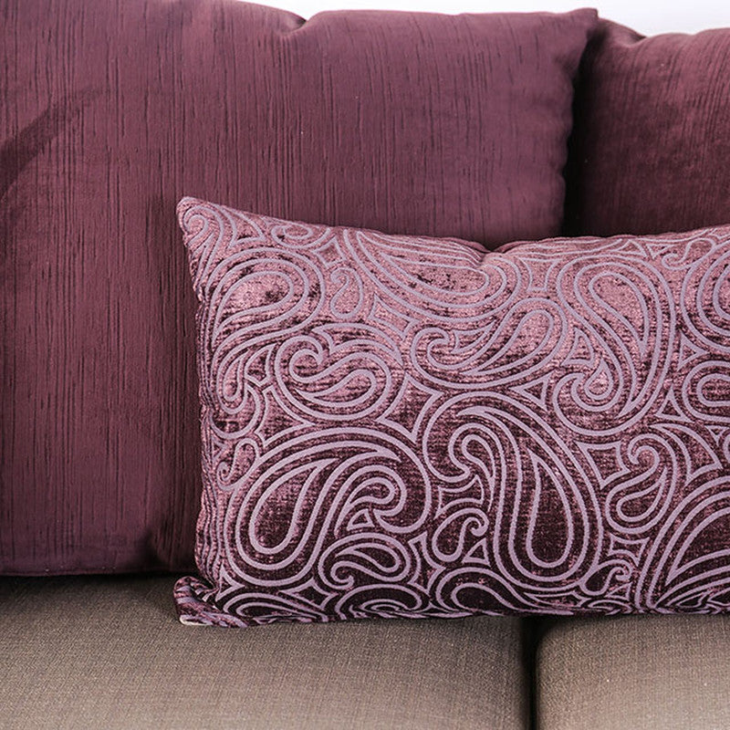 Benigno Pewter/Purple Loveseat - Ornate Home