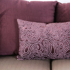 Benigno Pewter/Purple Loveseat - Ornate Home