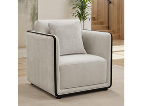 Benilde Taupe Chair - Ornate Home