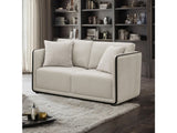 Benilde Taupe Loveseat - Ornate Home
