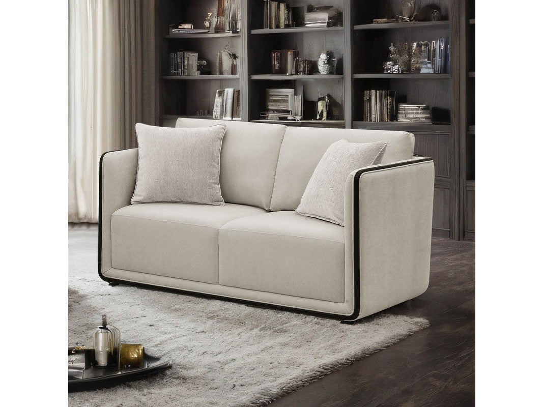 Benilde Taupe Loveseat - Ornate Home