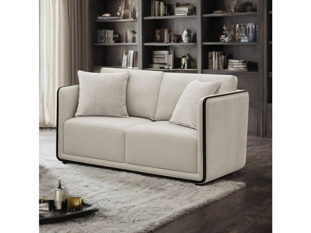 Benilde Taupe Loveseat - Ornate Home