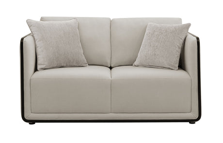Benilde Taupe Loveseat - Ornate Home