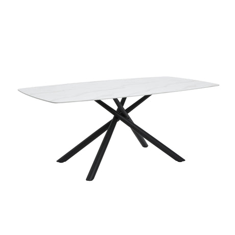 Benito White/Black Dining Table - Ornate Home