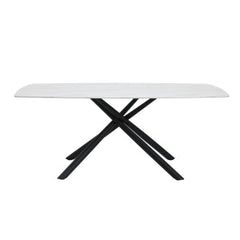 Benito White/Black Dining Table - Ornate Home