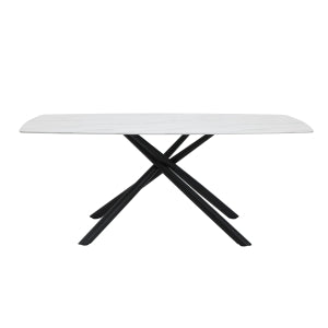 Benito White/Black Dining Table - Ornate Home