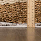 Benjy Cream & Charcoal Checkered Area Rug - Ornate Home