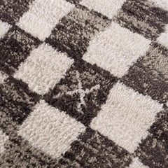 Benjy Cream & Charcoal Checkered Area Rug - Ornate Home