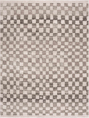 Benjy Irregular Checkboard Rug - Beige - Ornate Home
