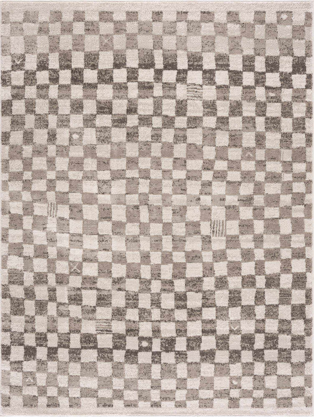 Benjy Irregular Checkboard Rug - Beige - Ornate Home