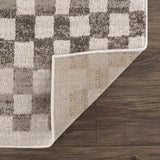 Benjy Irregular Checkboard Rug - Beige - Ornate Home