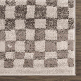 Benjy Irregular Checkboard Rug - Beige - Ornate Home